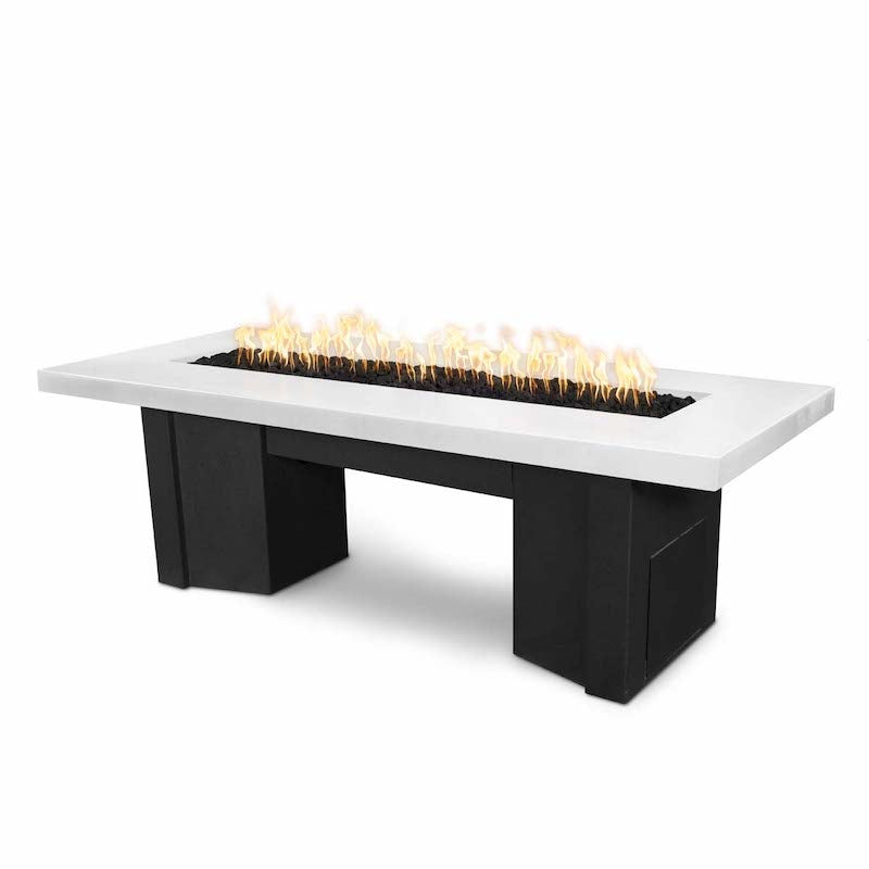 ALAMEDA  Fire Table - Black and White Collection -  Metal Powder Coat Fire Table