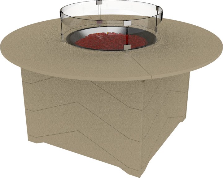 AURA 50" Round Fire Table