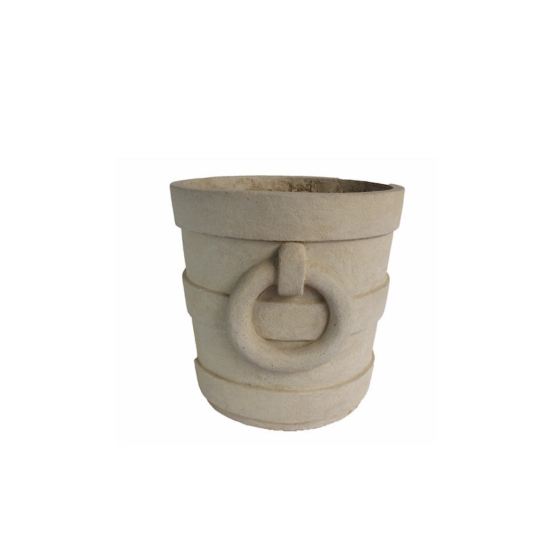 AZTEC - Round Planter - Cast Limestone