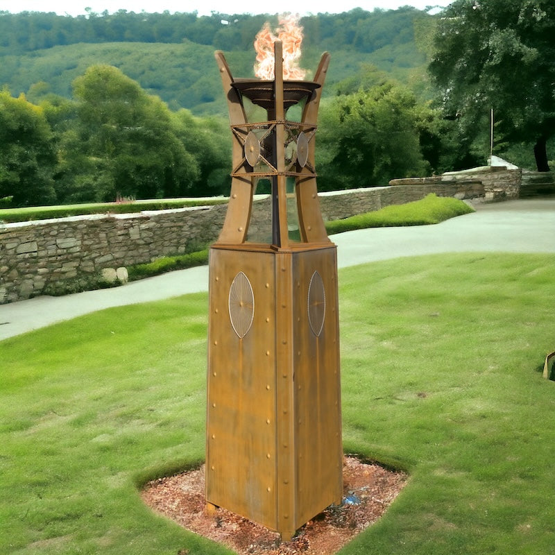 Triangular Bastille Fire Tower - Corten Steel