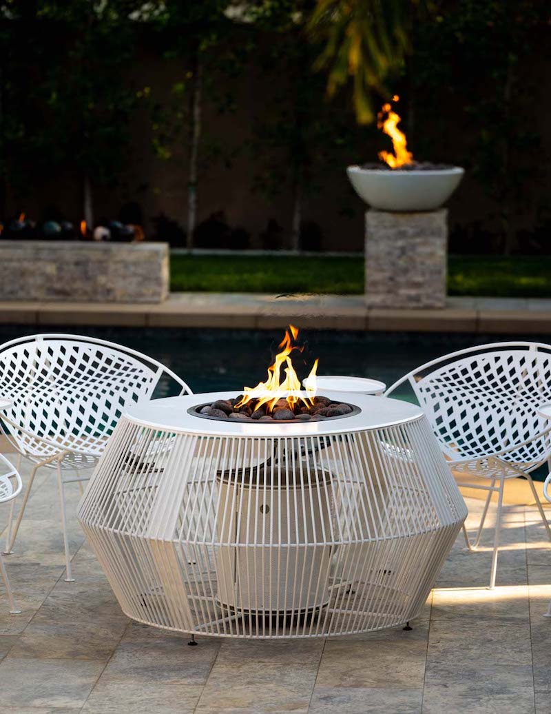 CESTO Fire Pit - Black and White Collection - Metal Powder Coated