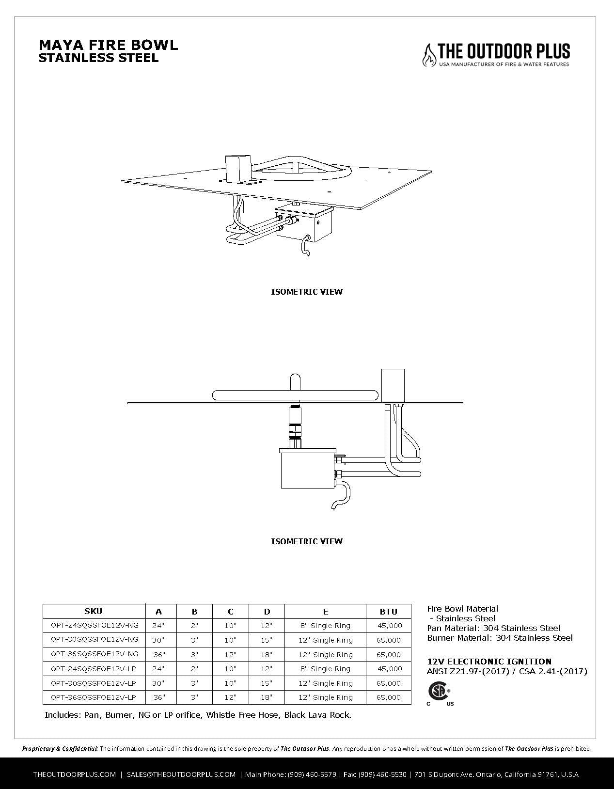 MAYA - Fire Bowl - Stainless Steel