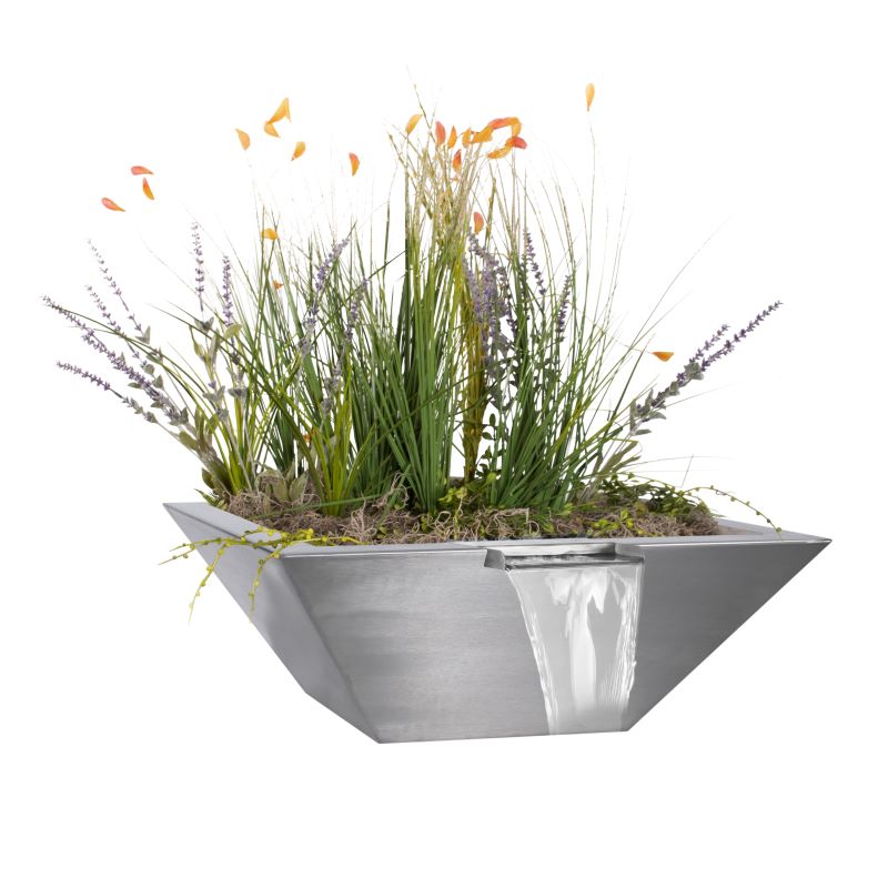 MAYA - Planter & Water Bowl - Stainless Steel