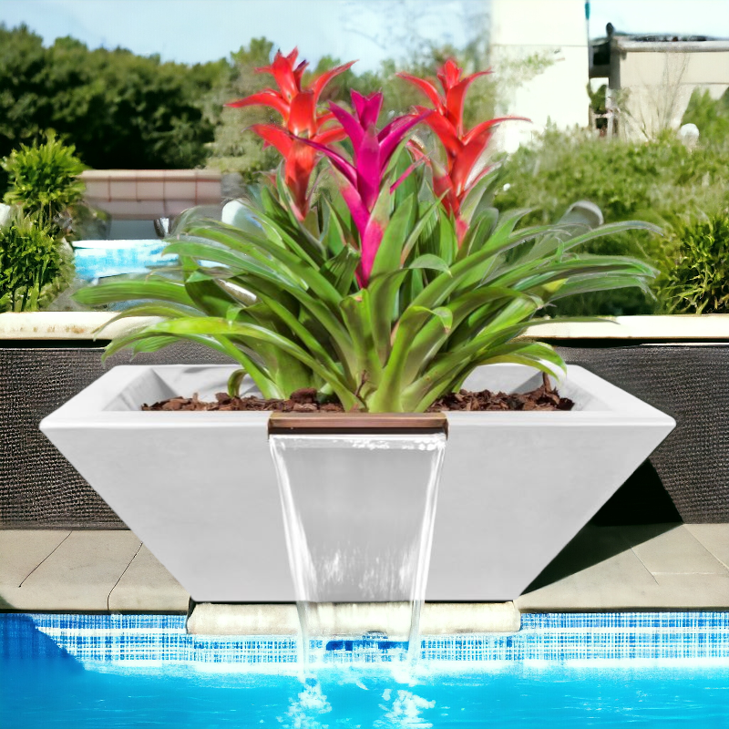 MAYA - Planter & Water Bowl - Powder Coated Steel