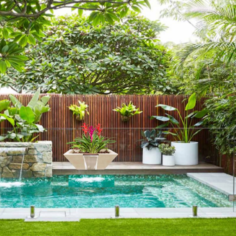 MAYA - Planter & Water Bowl - GFRC Concrete