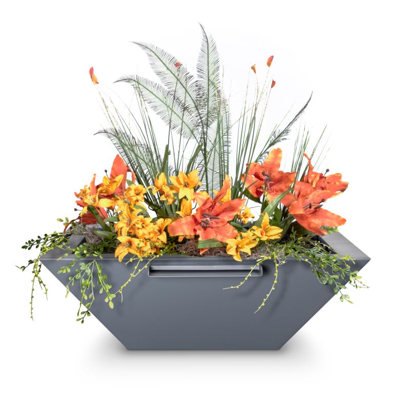 MAYA - Planter & Water Bowl - Powder Coated Steel