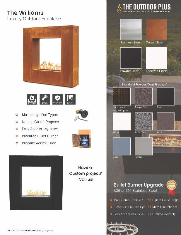 THE WILLIAMS FIREPLACE - Corten Steel