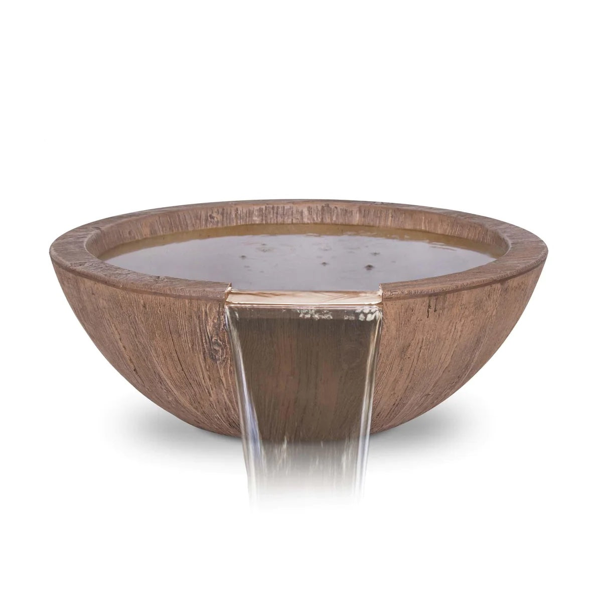 SEDONA- Planter & Water Bowl - Wood Grain GFRC Concrete