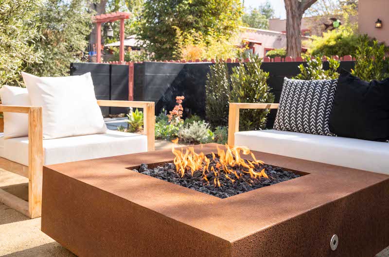 CABO - Square Fire Pit - Metal Collection - Liquid Propane