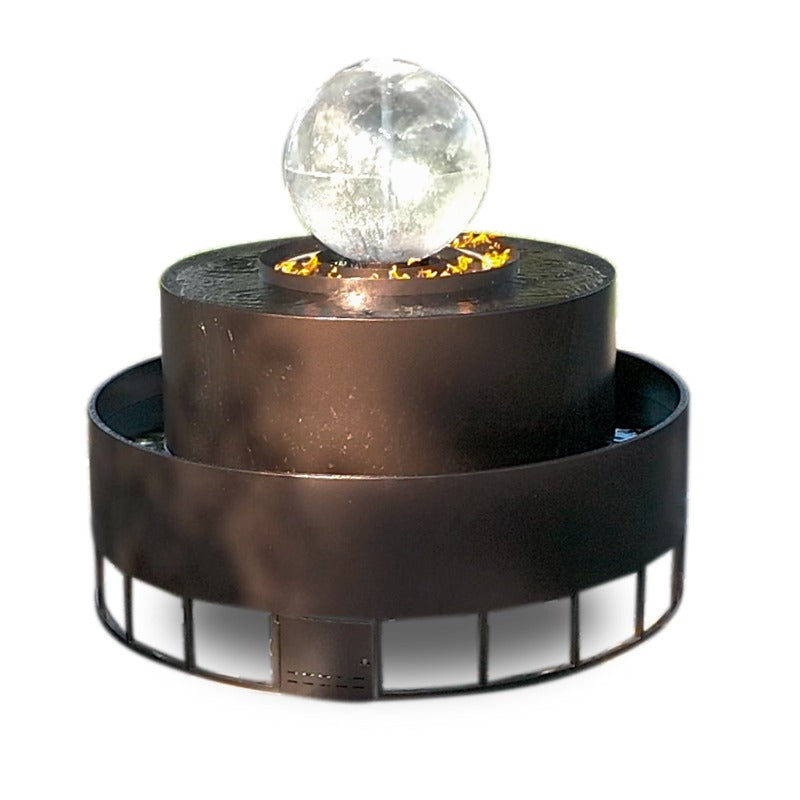 ATLAS - 89" Fire & Water Fountain - Self Contained Unit