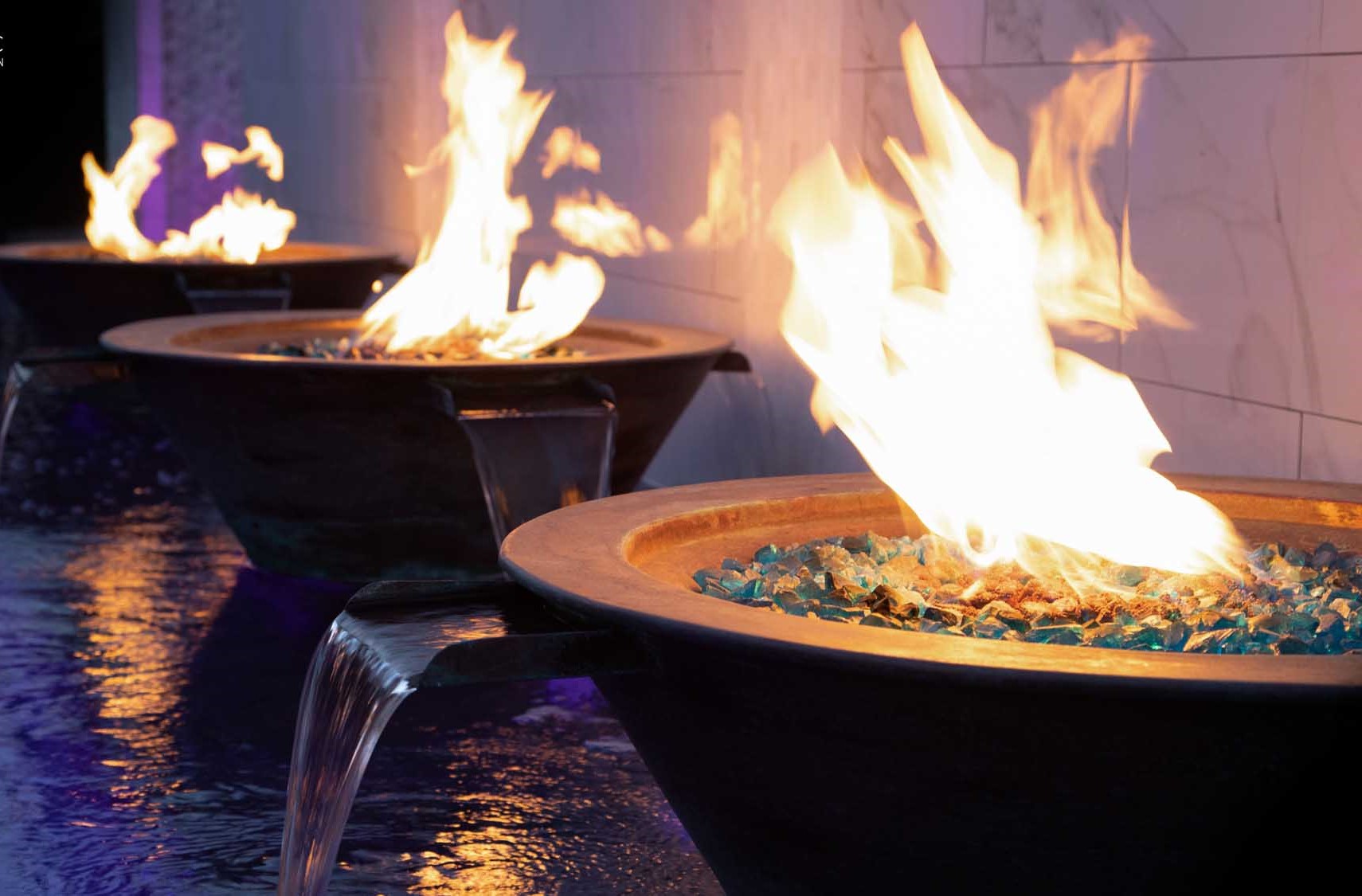 CAZO Fire & Water Bowl 4-Way Spill - Hammered Copper